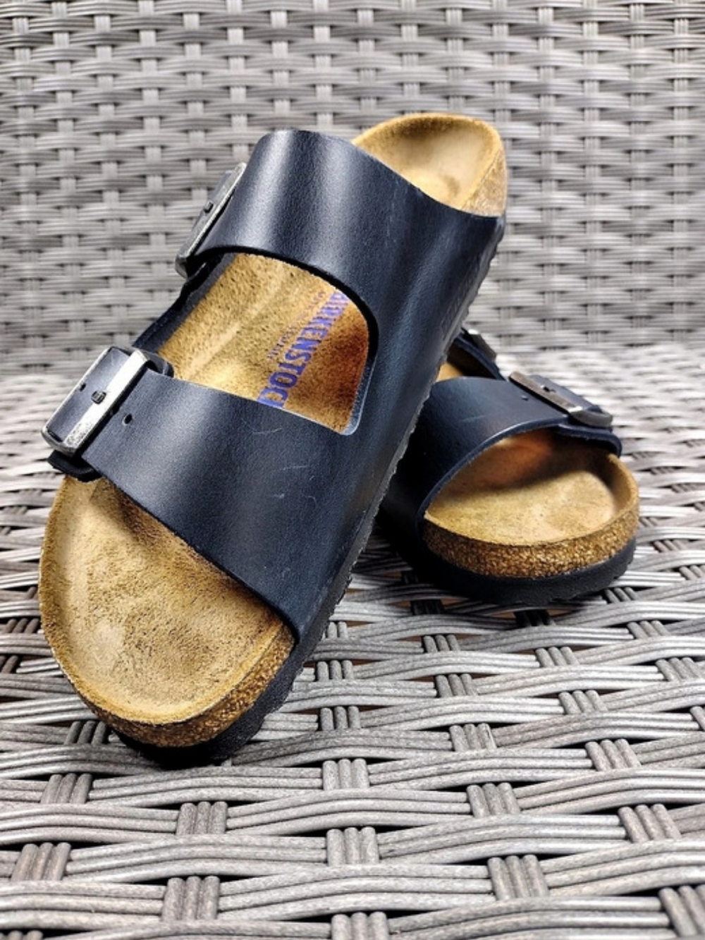 Birkenstock Arizona Soft Footbed Leather Sandal Black